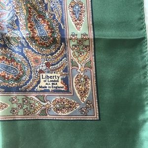 Vintage Liberty of London Scarf Green Paisley